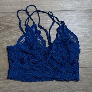 Free People Blue Lace Bralette Size Small